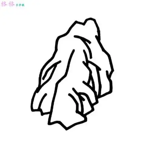 石头线稿简笔画