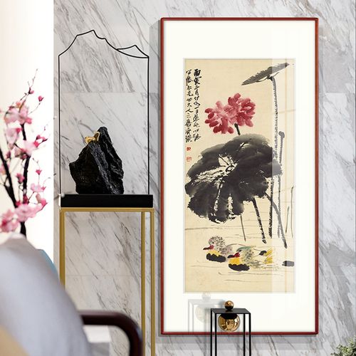 十年老店齐白石国画玄关装饰画客厅书房背景墙挂画国画