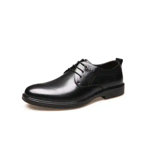 奥康皮鞋男士商务正装皮鞋男圆头真皮青年皮鞋视频