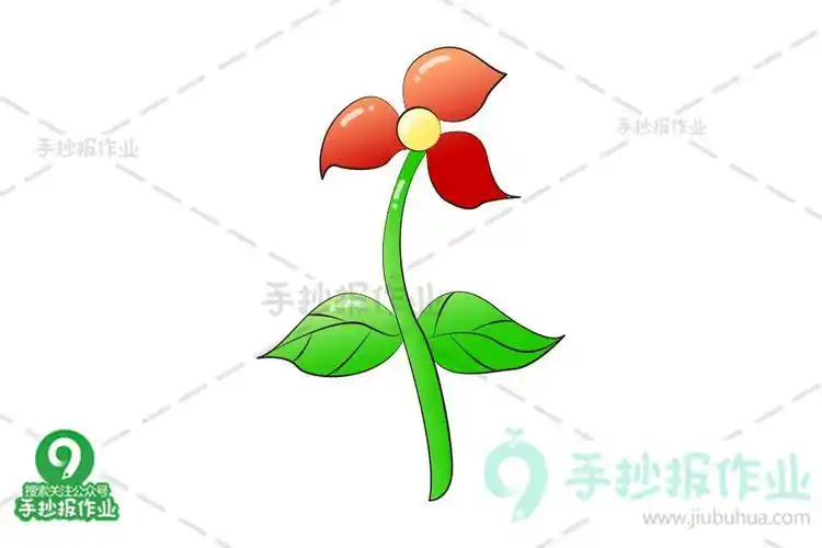 三角梅花朵简笔画