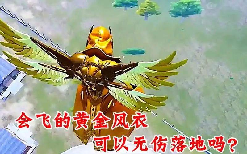 和平精英带翅膀的黄金风衣炽羽金尊从高空落地会无伤吗