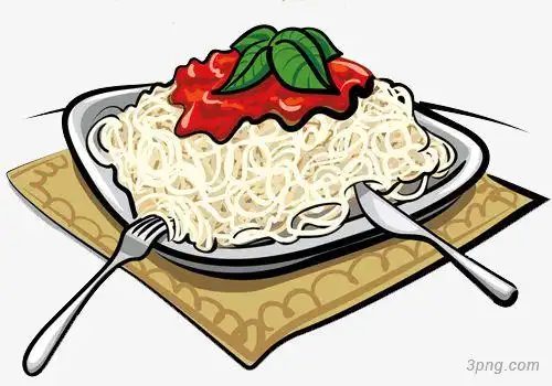 面意大利比萨斜塔手绘意大利面虾仁意大利面卡通意大利面意大利进
