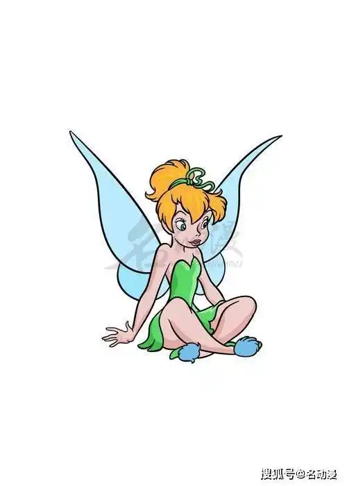 终于来到最后一步啦,我们把仙女的蝴蝶翅膀画出来,这样线稿简简单单地