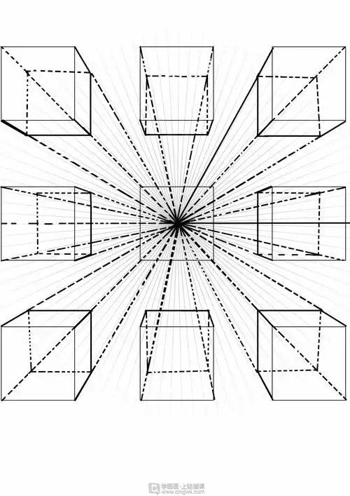 作业:从零开始学绘画之一点透视的画法练习 - 泡泡 - 轻微课