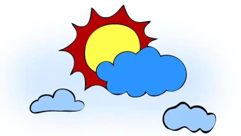 天空简笔画怎么画天空云彩简笔画 可爱海欧蓝色简笔画美丽的天空儿童