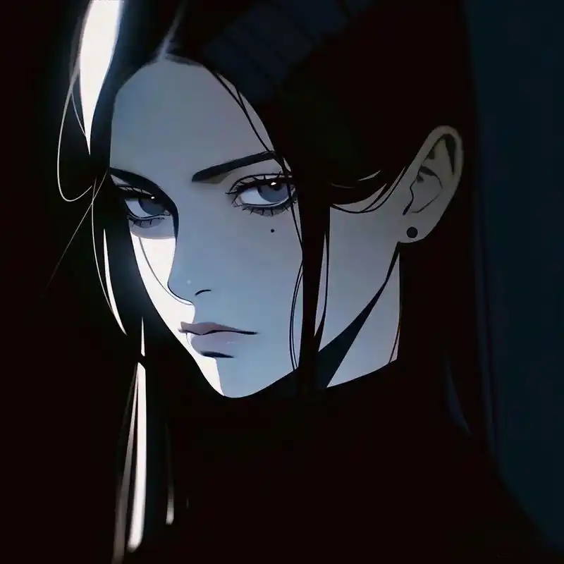 金秋图文动态创作节# #动漫头像和壁纸# 黑色系女生专属头像,有你