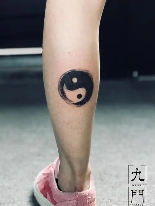 水墨【太极】_纹身图案手稿图片_肖克的纹身作品集