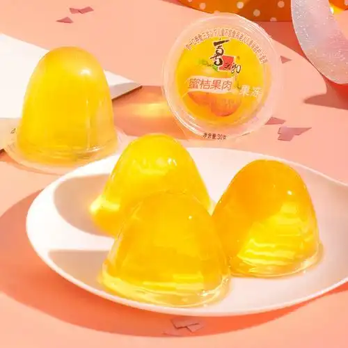 儿童休闲年货零食喜之郎蜜桔果肉果冻990g2袋共66杯爽滑魔芋经典