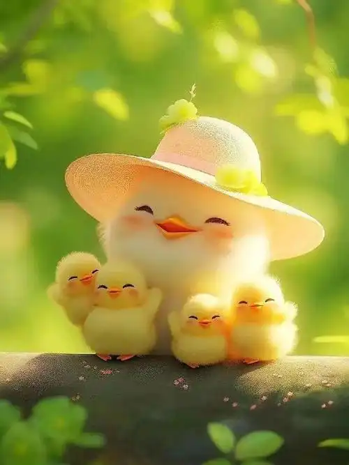 分享一组又萌又可爱的鸭鸭,看了一定会开心    #朋友圈背景图