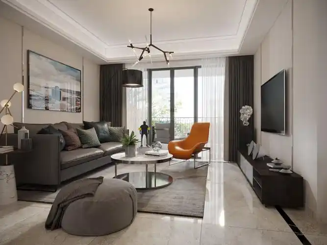 a户型 3房2厅2卫 建面约102㎡样板间:客厅(港式)