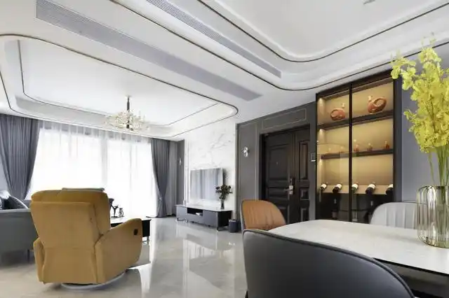 260平现代轻奢风,圆弧吊顶的设计,让家居更温馨