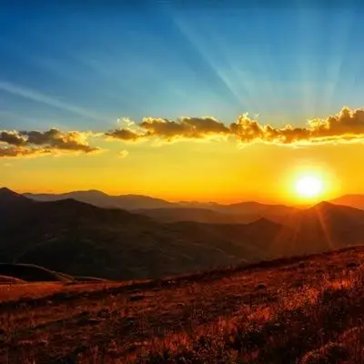 唯美安静的落日风景微信头像图片