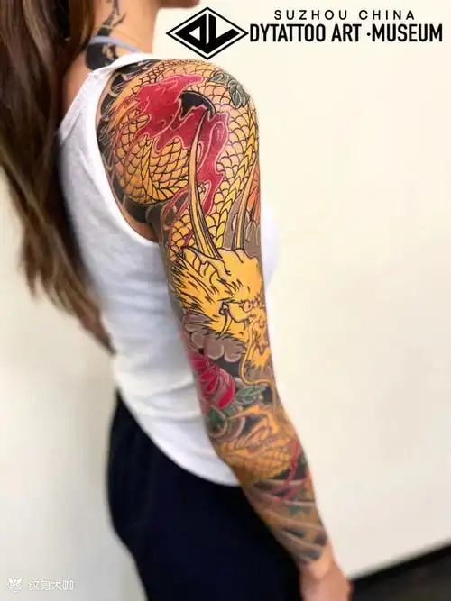 龙手臂纹身图案大全 - 纹身大咖