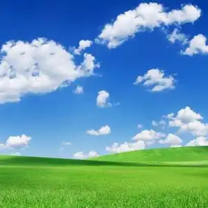蓝天白云绿草地头像