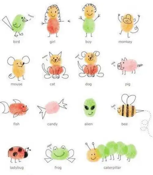 动物世界手指画图集