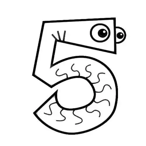 立体阿拉伯数字简笔画