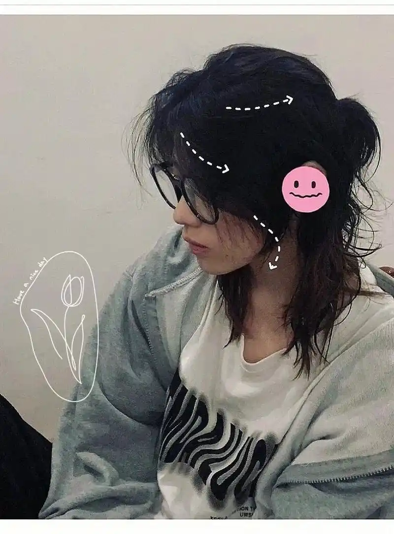 喜欢普通的狼尾头的宝宝可以参考我的发型绝不会与大街上的狼尾头撞头