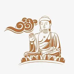 简笔手绘如来佛祖佛像