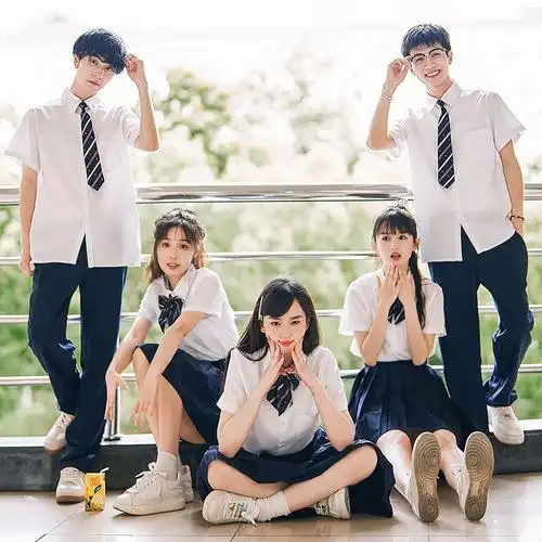 班服套装国庆校园初高中生中学生开学季蓝皇冠领结学生装-阿里巴巴