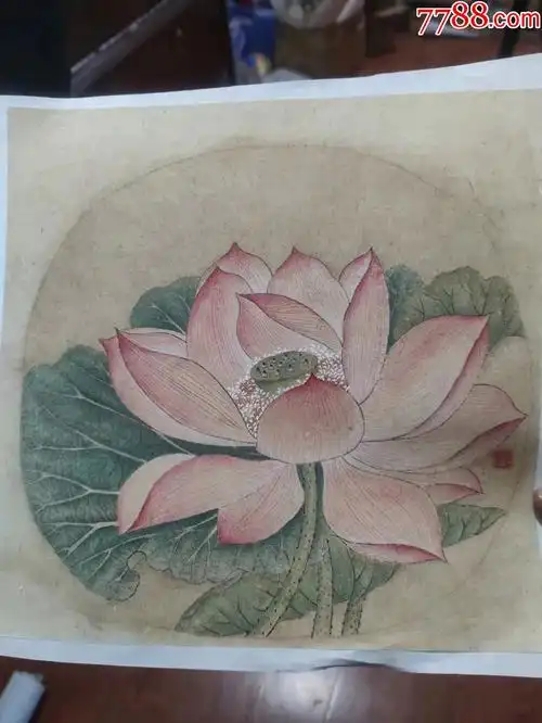 工笔荷花-花鸟国画原作-7788商城__七七八八商品交易平台(7788.com)