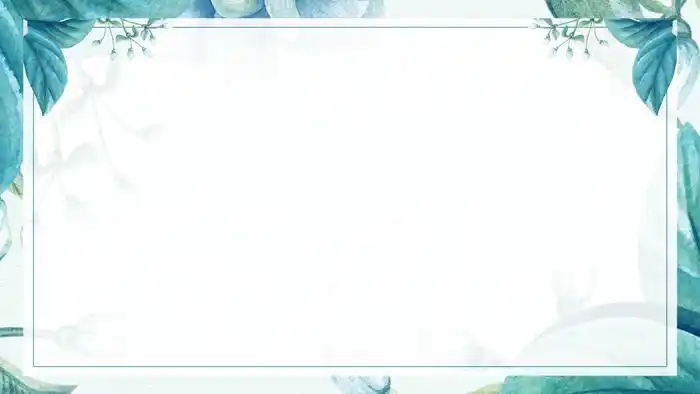 两张蓝色水彩艺术花卉ppt背景图片