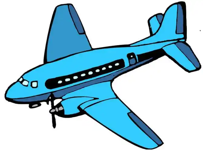 彩色飞机简笔画大图 简笔画图片大全-蒲城教育文学网
