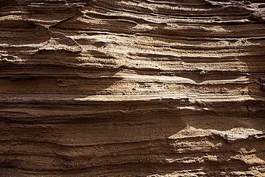 兰索罗特岛,石头,山,横断面,地层