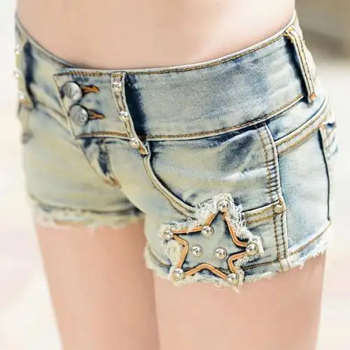 夏季女士性感牛仔短裤