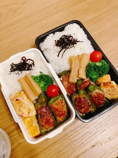 一早起来做出来两个娃和自己的便当91#便当#日式便当#盒饭#午饭