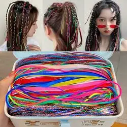 网红编发彩绳女儿童脏脏辫夏季编头发的发绳编绳彩带彩辫头绳脏辫