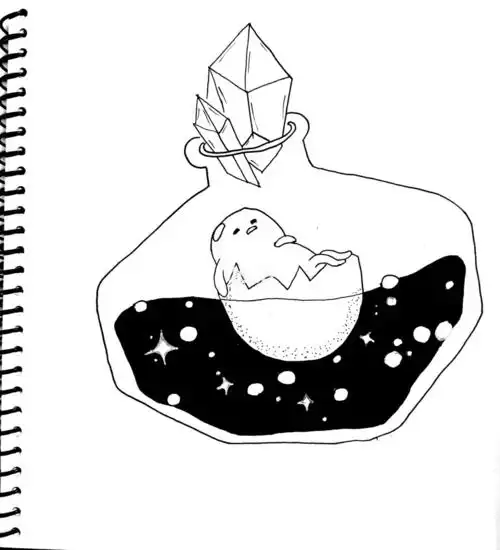 黑黑白简笔画临摹懒蛋蛋