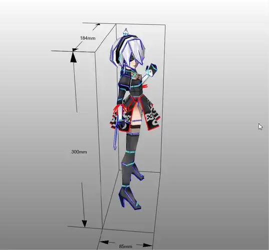 简易版尼尔机械纪元2b小姐姐纸模型图纸