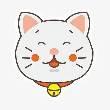 卡通可爱的小猫头像设计(1800x1800)aipng矢量图多彩的卡通手绘(1238x