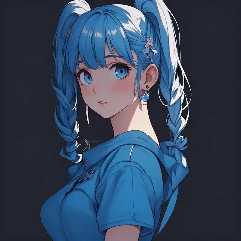 97谁人不爱蓝色系漫画女生头像呢97 家人们谁懂啊,蓝色系漫画头像