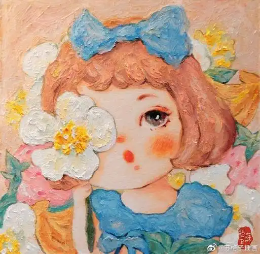 油画棒##头像##遇见艺术