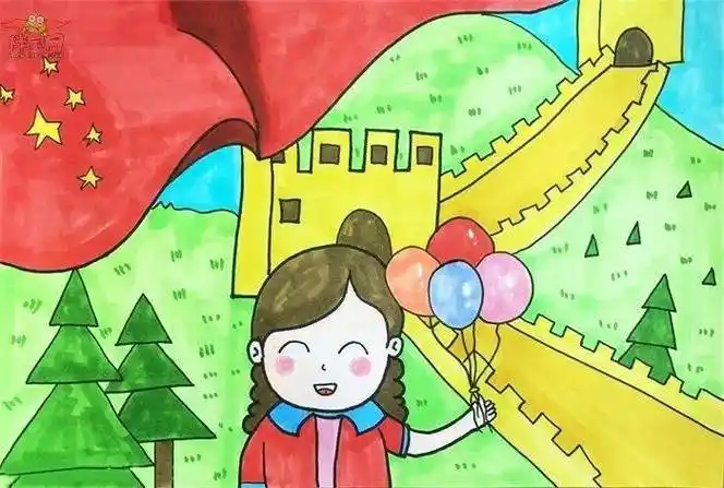 国庆专题1:学绘画《爱祖国》