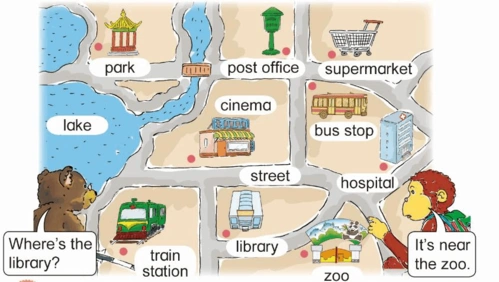 外研剑桥版五年级英语下册unit 4 in town课后练习题