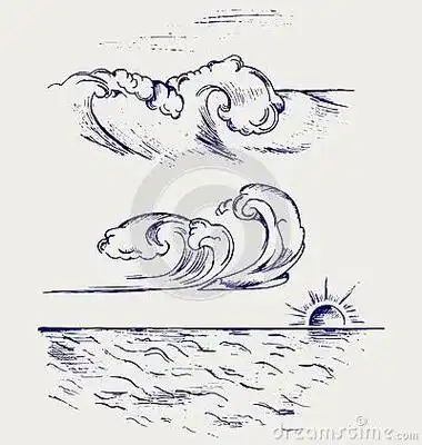海浪简笔画的画法