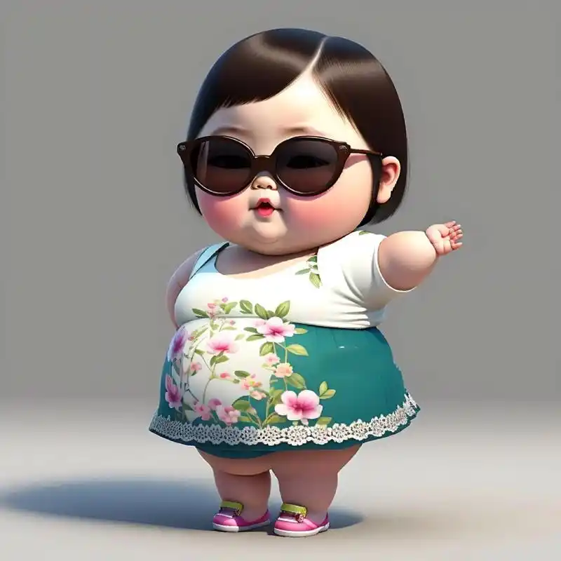 可爱胖宝宝头像#想不想捏一捏#夏天碎花#墨       优质头像