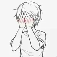 动漫男生害羞捂脸头像_微信头像图片大全