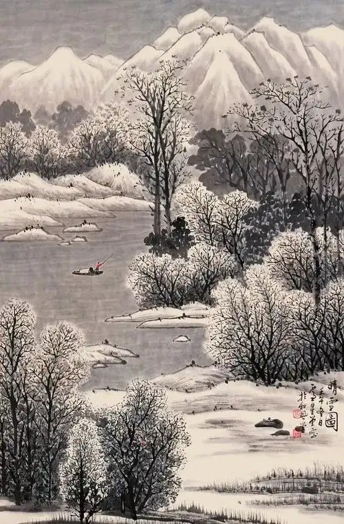 卢星堂赏这雪景山水别有韵味