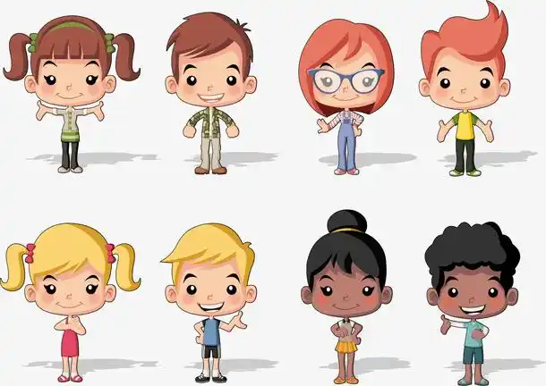 卡通人物形象素材免费下载_觅元素