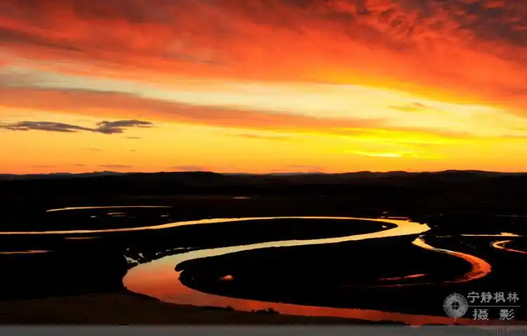 醉人的额尔古纳河落霞 - 宁静枫林 - 呼伦贝尔长城摄影旅游俱乐部