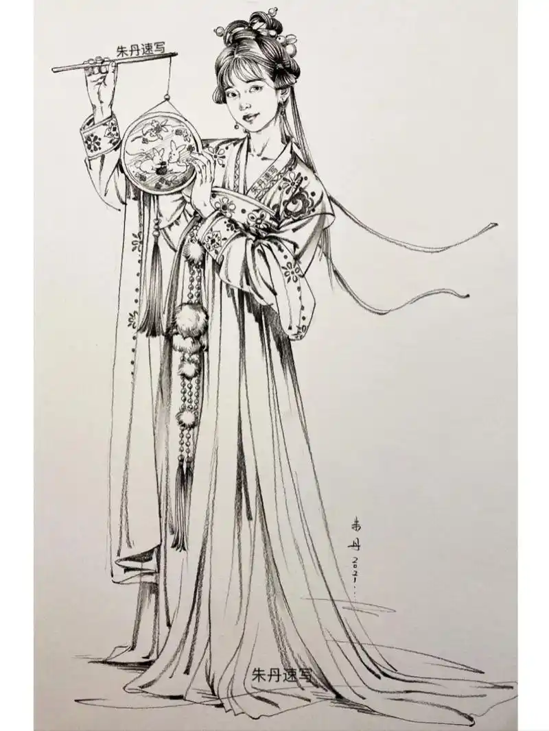 你们喜欢的古风系列小姐姐速写来啦7815 上次发了几张古风的速写