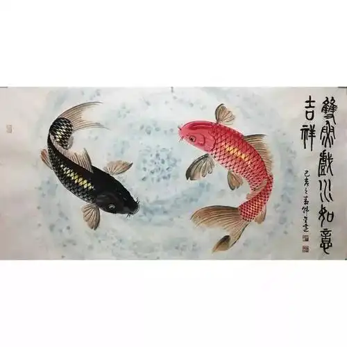 中山大学杨维增教授指导韩金远创作国画太极鱼的精彩过程