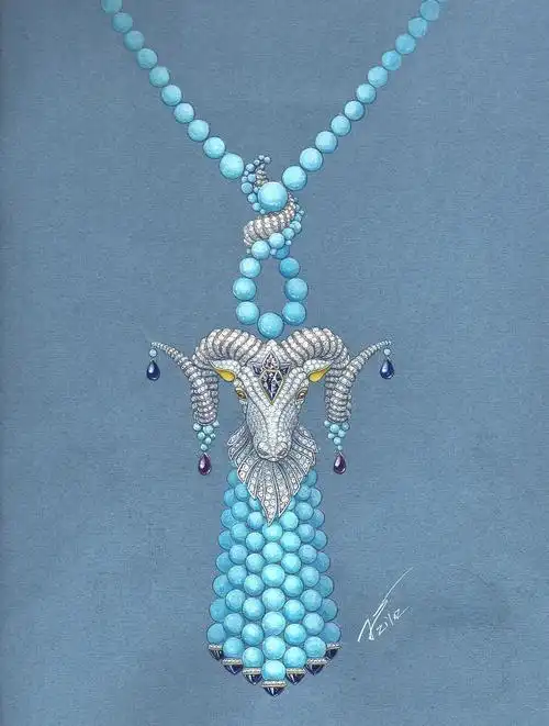 高级珠宝手绘设计|手工艺|首饰设计|珠宝设计师菜紫 - 原创作品