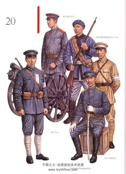 中国各历史时期军队与军装详细资料图解参考素材