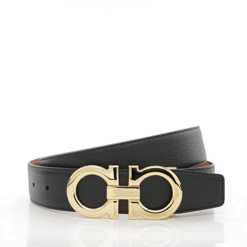 ferragamo 菲拉格慕 男士经典金马蹄扣真皮2面用时尚皮带 735899