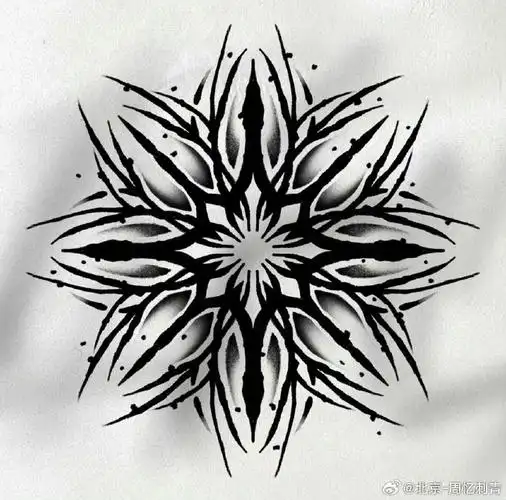 今日纹身图案分享    花体纹身    #个性纹身##纹身分享##纹身设计