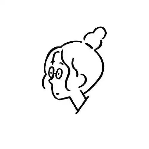 进来拿女头|极简黑白线条女生头像